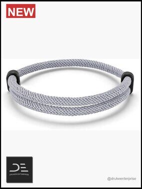 Adjustable Braided Nautical Rope Bracelet Set - 6-Pack Stainless Steel